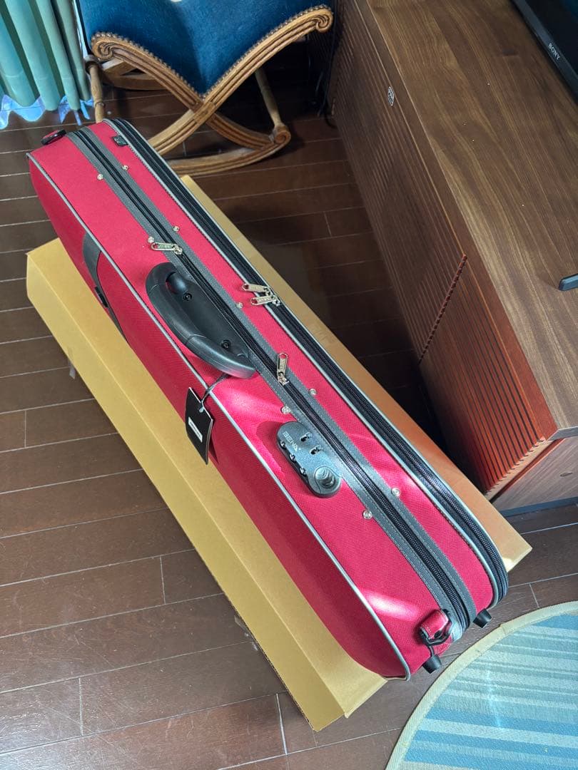 PM900新品軽量 ハイクォリティバイオリンケース　紺、赤選択可能