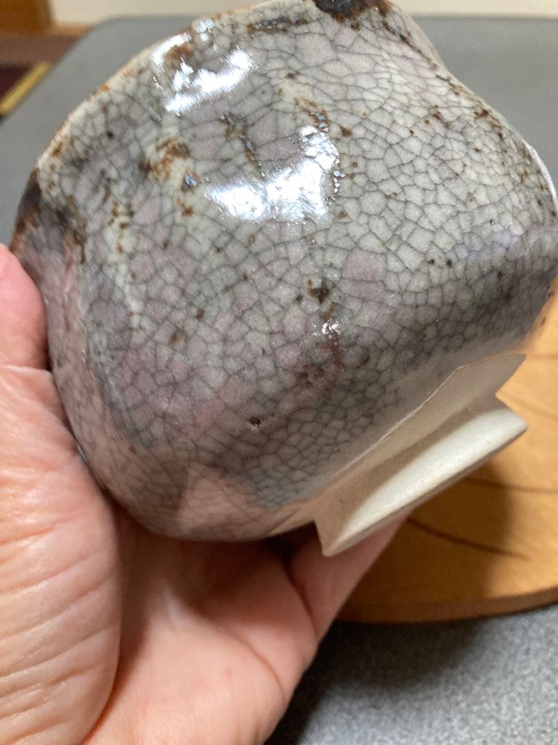 志野焼　松茶碗