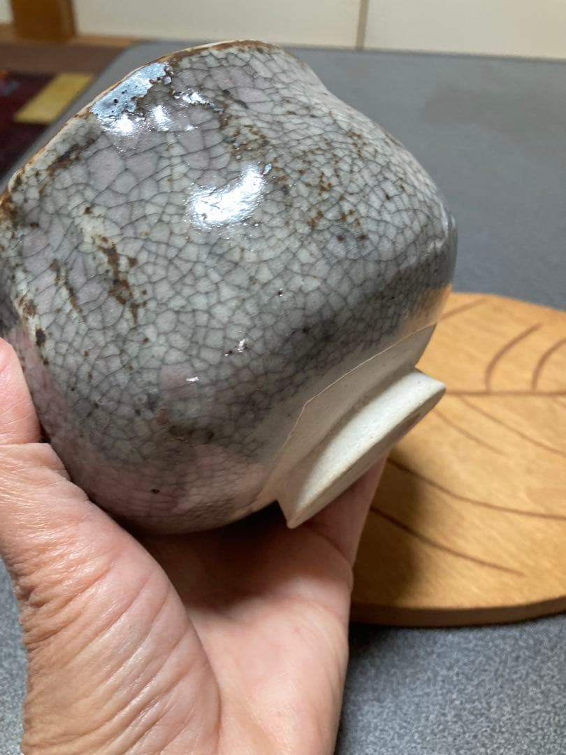 志野焼　松茶碗