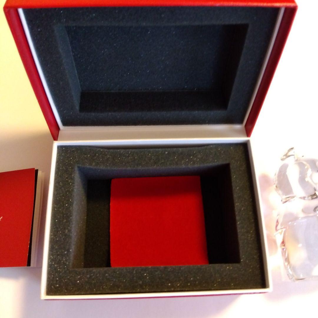 ちょこ様】Baccarat クリスタル 招き猫 レッドオクトゴン 約10cm