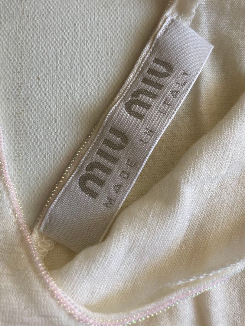 MIU MIU オフオワイトタンクトップ