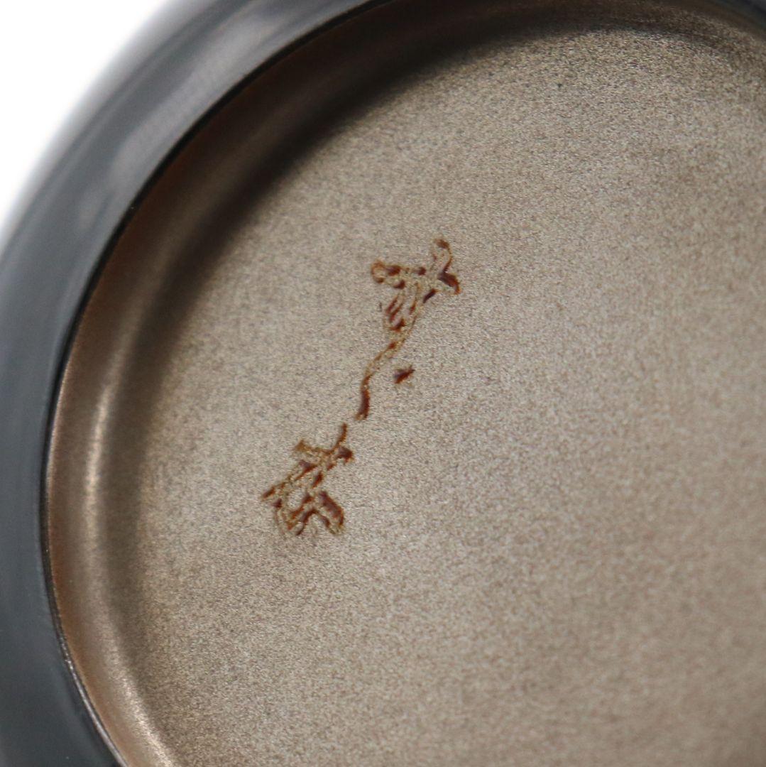 鈴木光入作 扇舟蒔絵 大棗 内銀溜 茶道具 共箱 DB788 N2