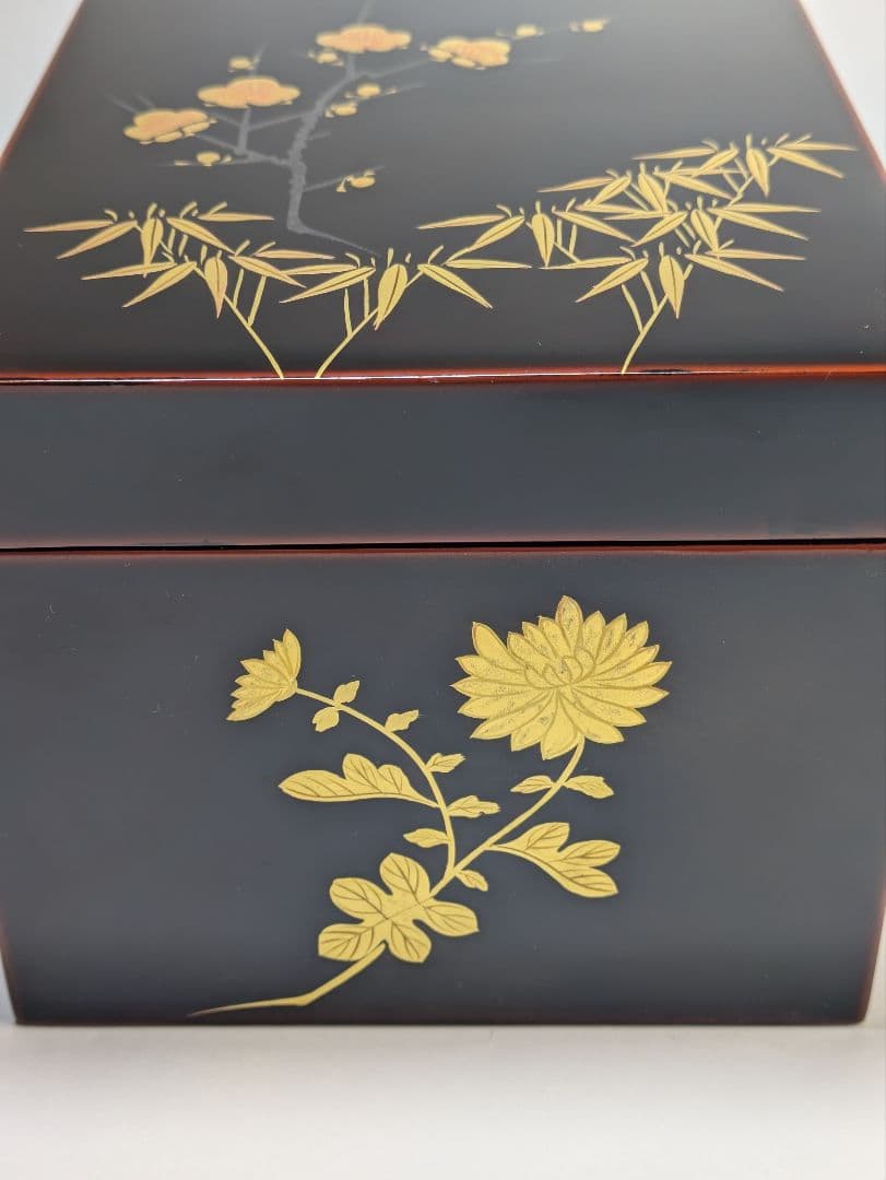 茶箱 梅笹文様 茶道具 平棗 茶せん筒 香合 骨董 光琳蒔絵 輪島塗