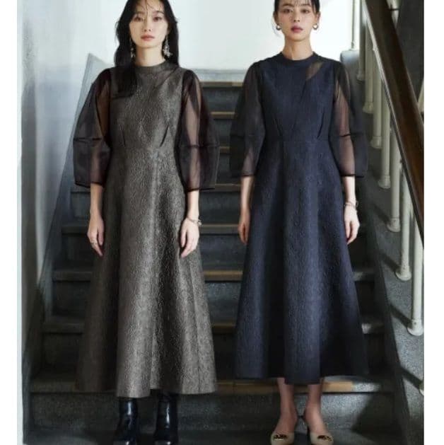 ★本日価格★ ルイルエブティック ジャガードドレス ワンピース 結婚式 お呼ばれ