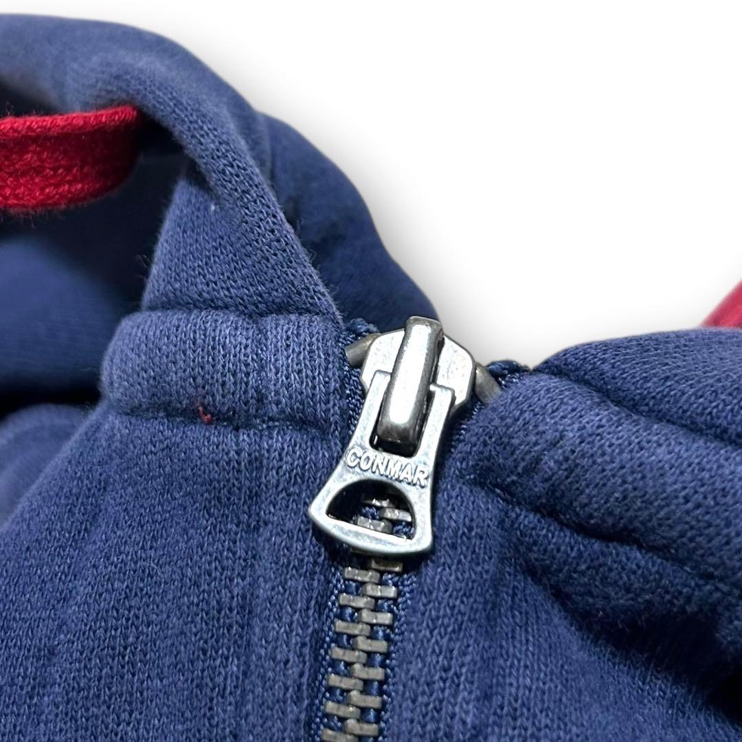 専用！90s ラルフローレン 国旗 刺繍 ビックポニー 短丈 ジップ パーカー