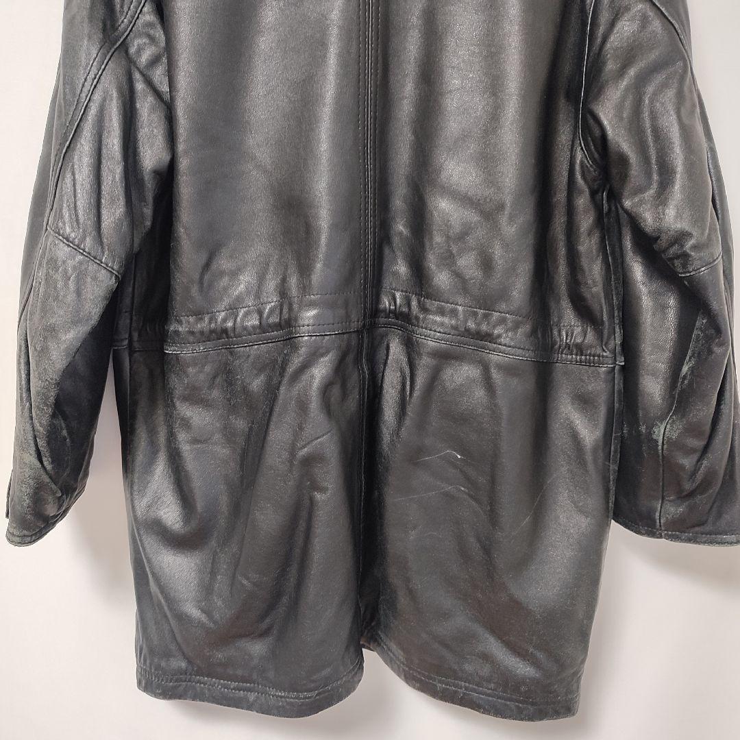 ヴィンテージ レザージャケット コート ブラック 羊革 エディスリマン