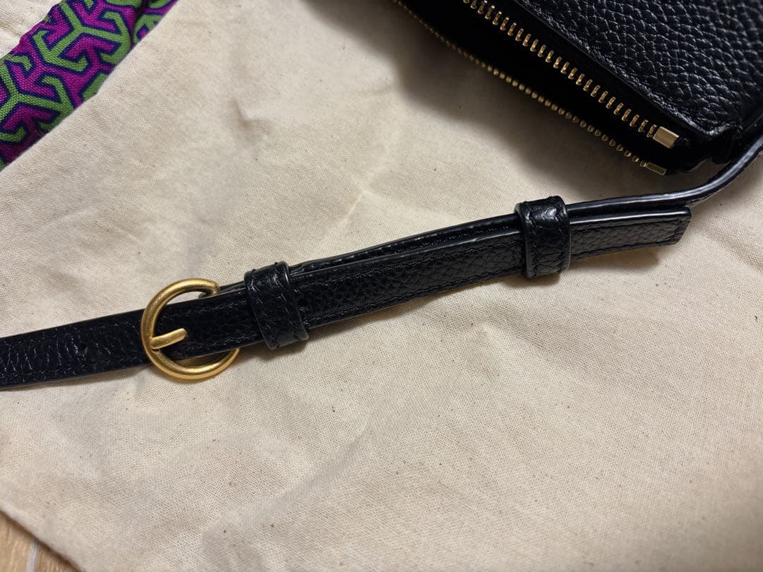 トリーバーチ ハンドバッグ　レザー　ゴールド金具 黒 マックグロー