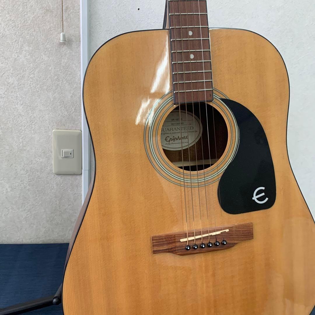 エピフォン DR-100 NA アコースティックギター スタンド付き 楽器