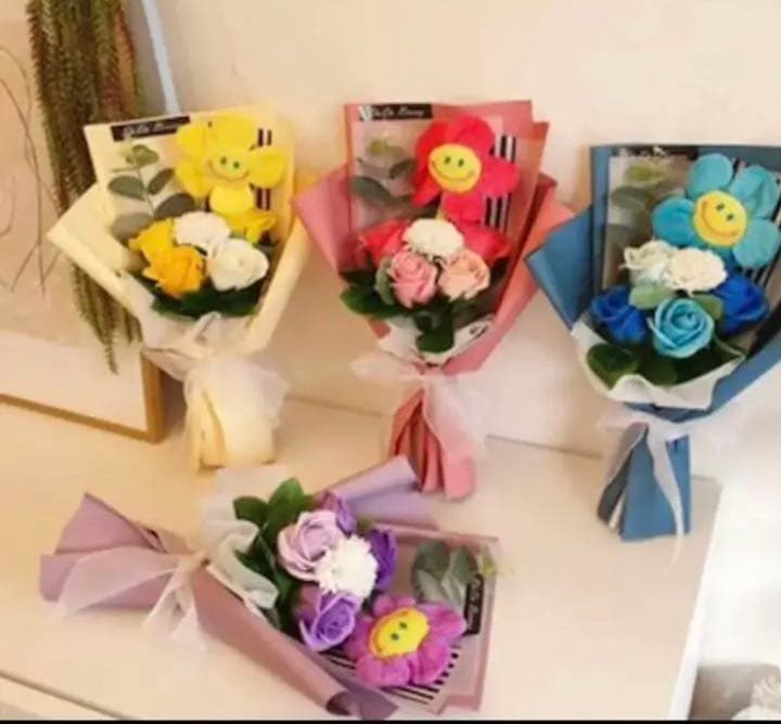 チャンキーフラワー ぬいぐるみ 花束 ギフト 韓国 オルチャン 出産祝