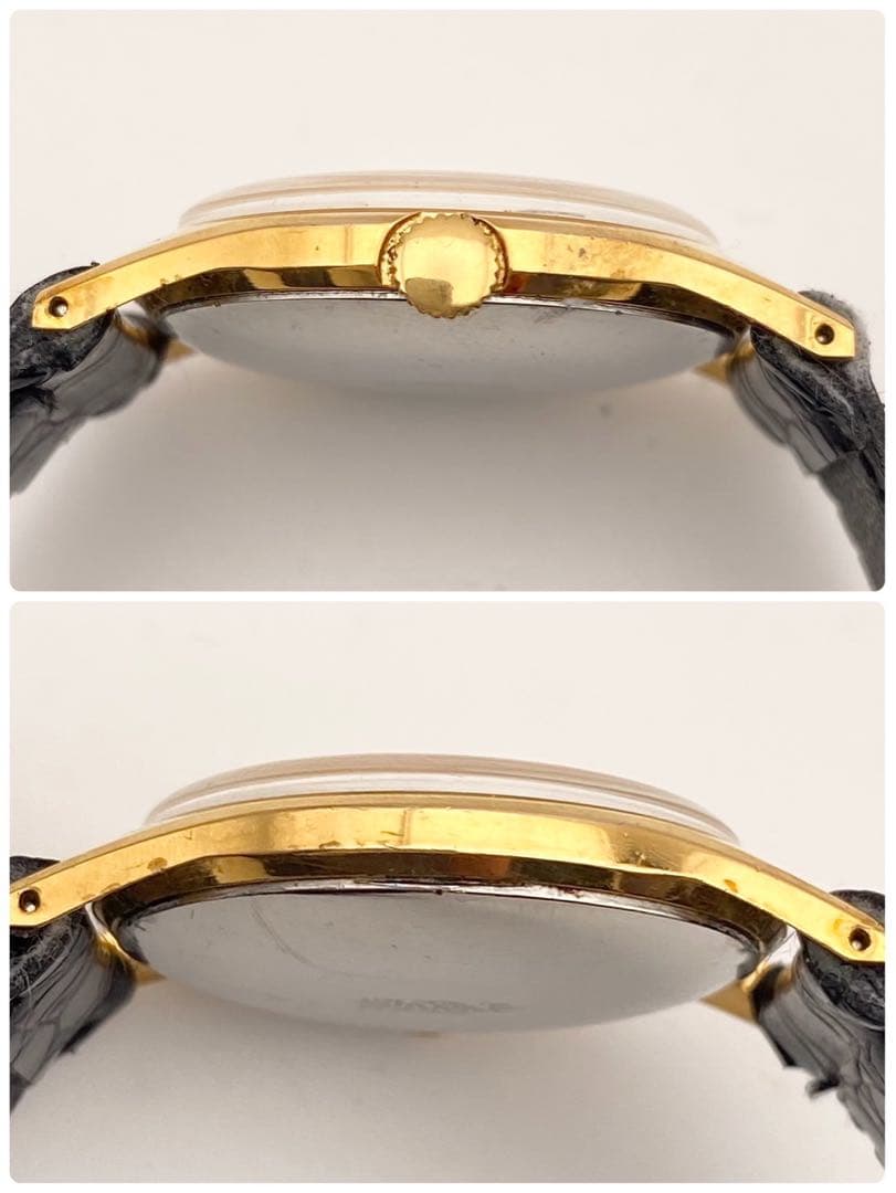 【稼働】ORIS スモセコ 手巻き時計 飛びアラビア数字 希少 ゴールド メンズ