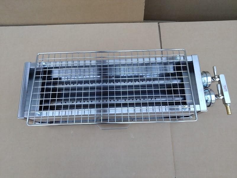 5日以内に発送します ☆ 未使用品 ガス焼鳥機 焼き網付き 送料無料