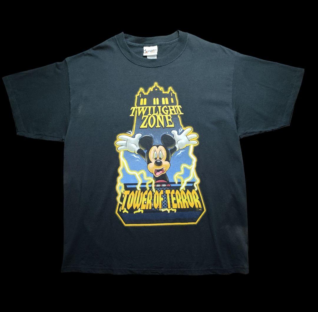 90s XL disney vintage タワーオブテラー T ミッキーUSA