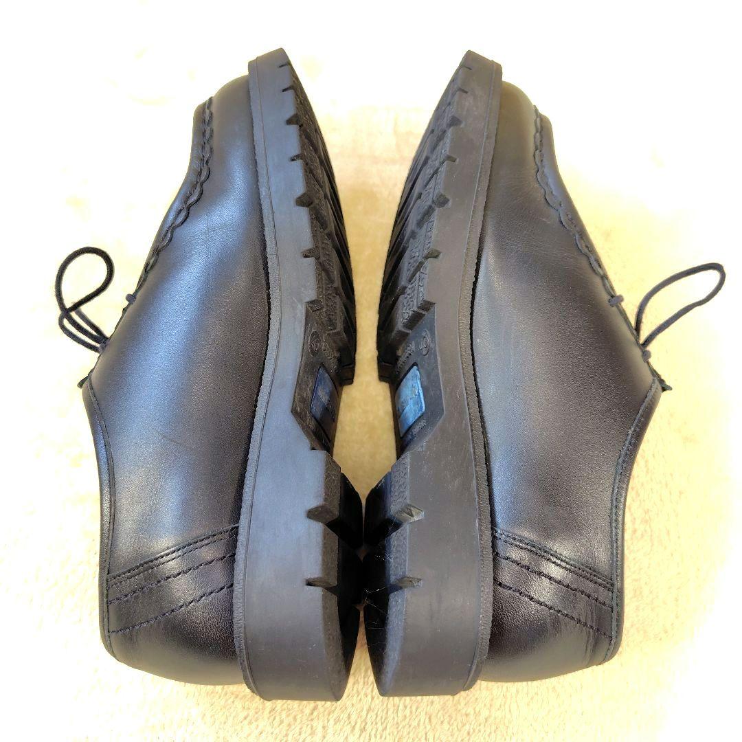 極美品 クレマン パドロール チロリアンシューズ モカシン ブラック 40 革靴