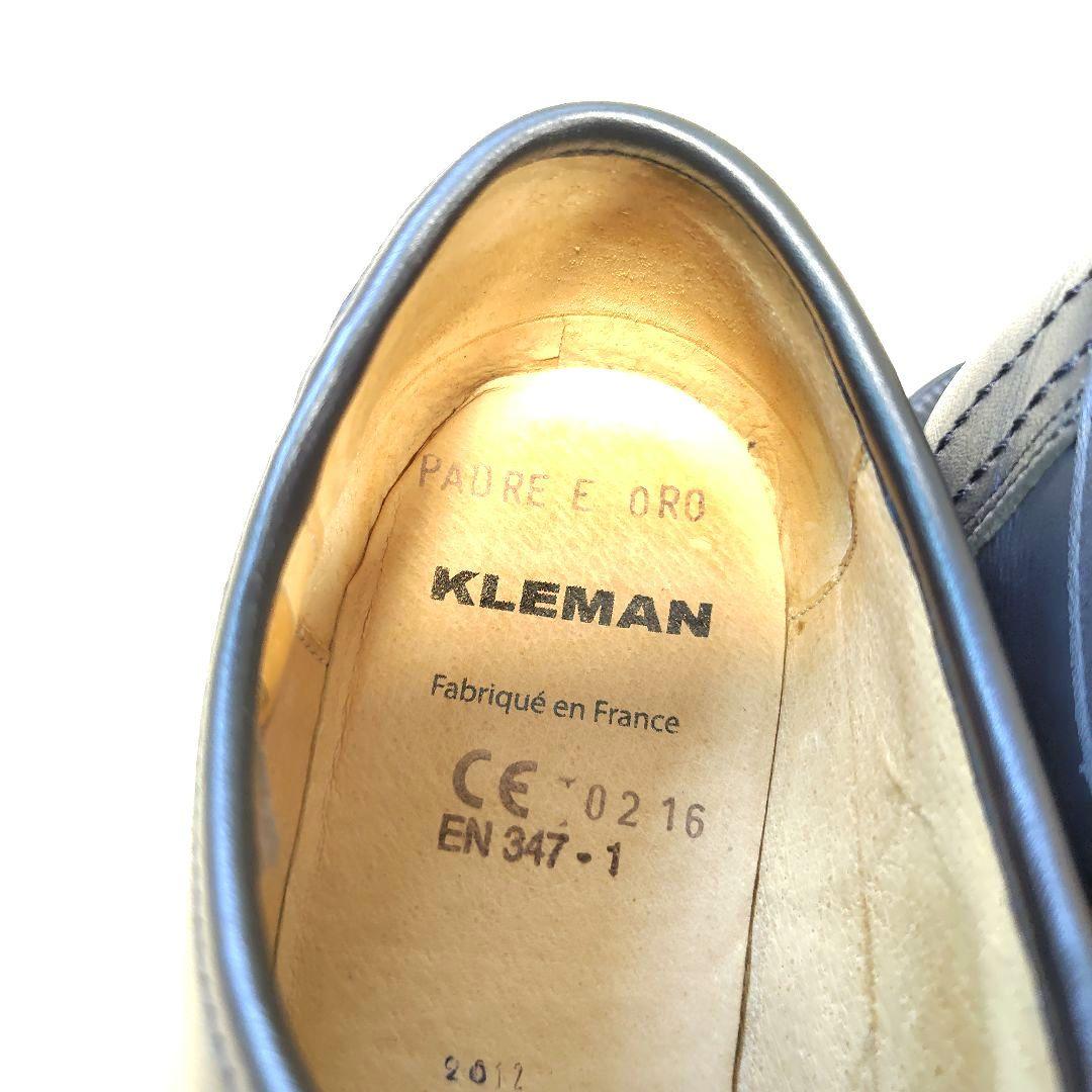 極美品 クレマン パドロール チロリアンシューズ モカシン ブラック 40 革靴