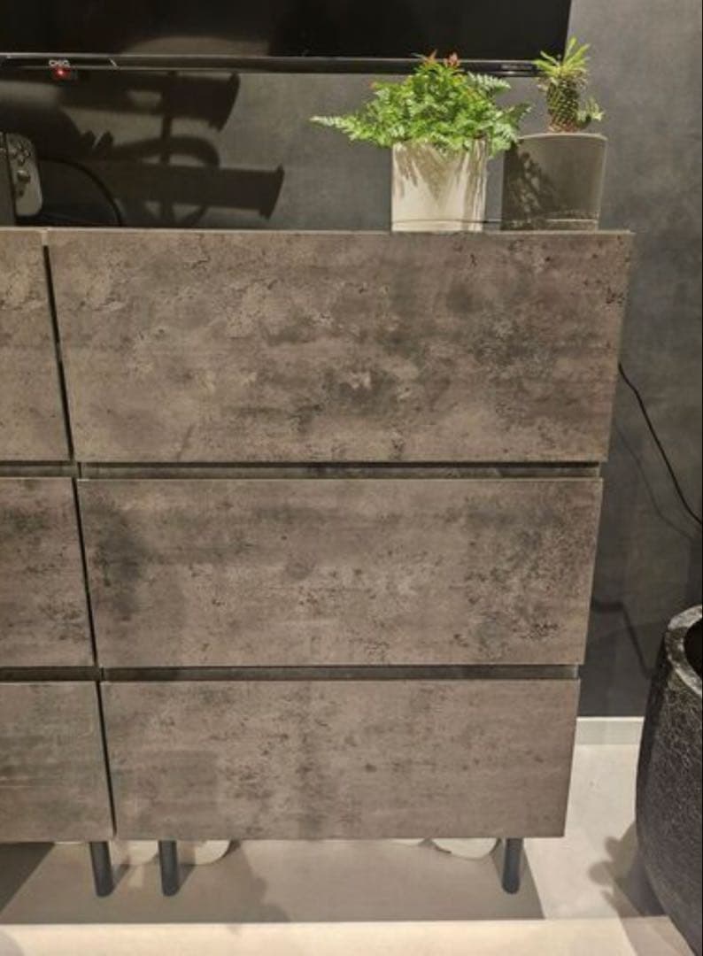 RASIK Stova ストーヴァ 木製キャビネット グレー リビング収納