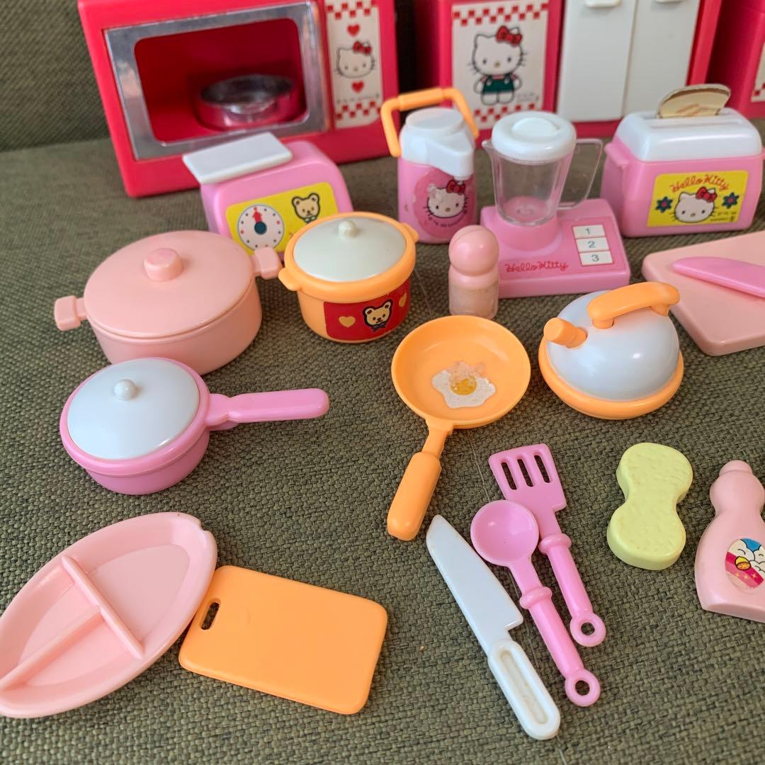 レア　当時物　キティ　ままごと　ミニチュア　キッチン　1995 サンリオ　レトロ