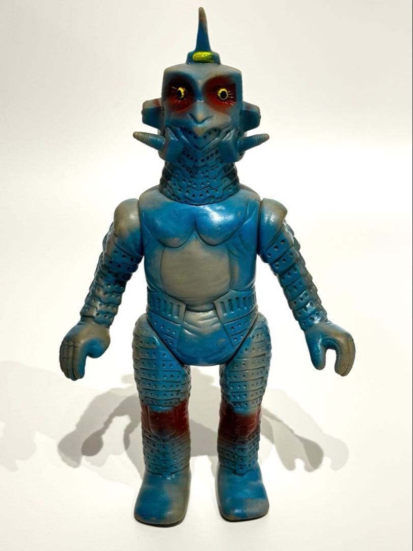 【当時物】　ブルマァク ウインダム 灰成型/青　記名あり メフィラス星人＆ウインダムブルマァク 当時物 中古品 ソフビ 当時物