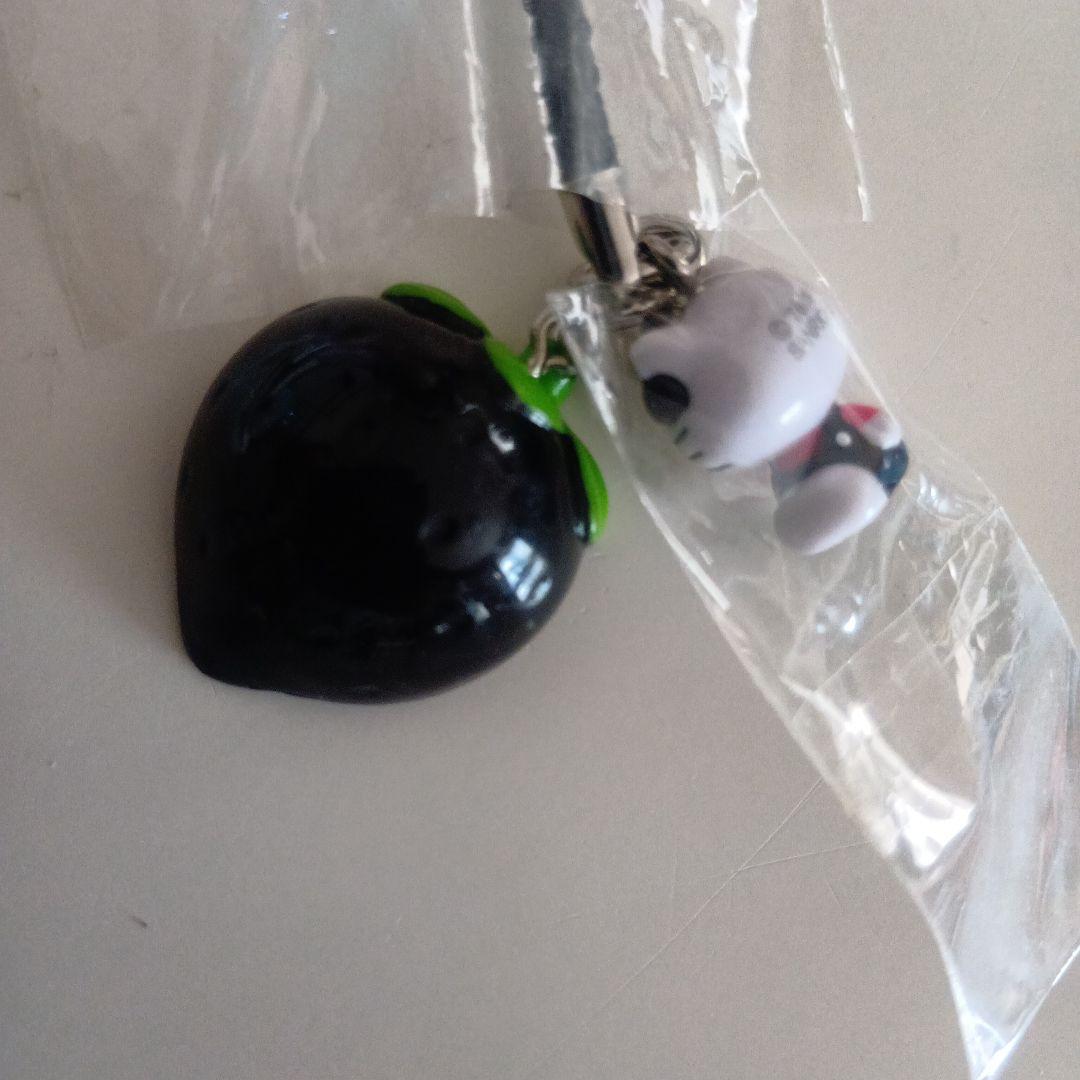 ハローキティ ブラックフルーツストラップ