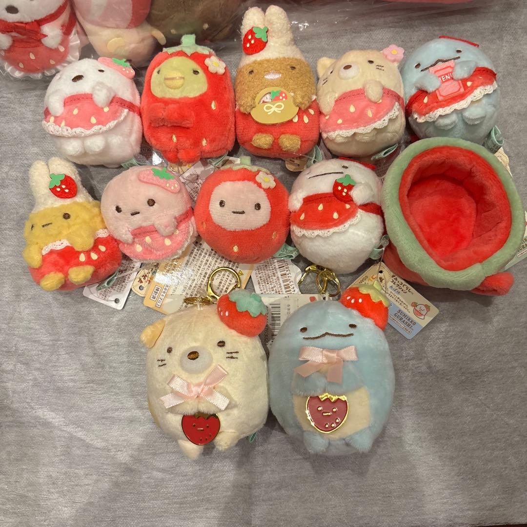 すみっコぐらし 喫茶すみっコいちごフェア 受注生産 てのりぬいぐるみ