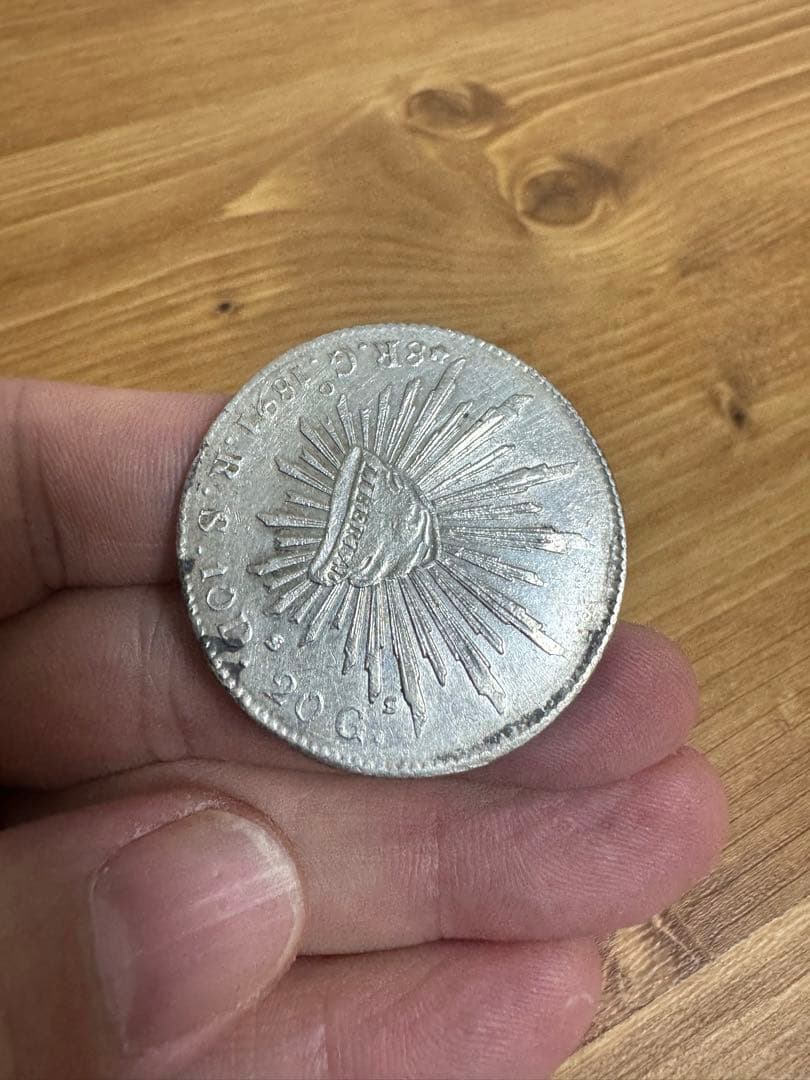 ☆本物保証☆ 莊印なし‼️ 特年! メキシコ 8レアル銀貨1891年号 - メルカリ