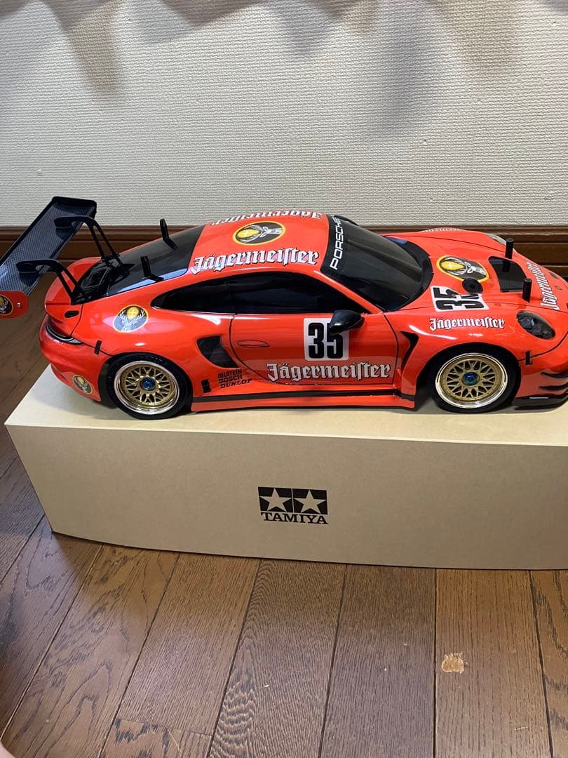 値下げしました。TAMIYA ポルシェ911 GT3R イェーガーマイスター仕様