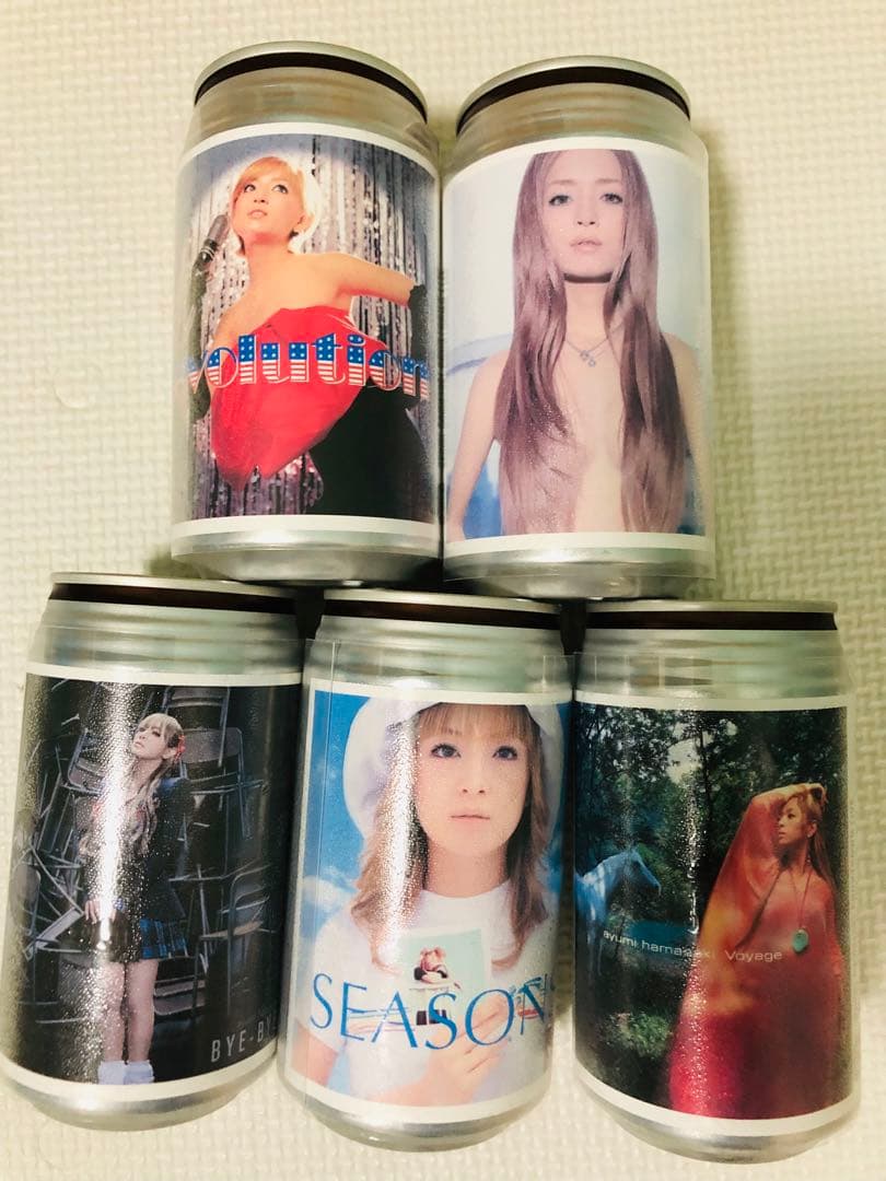 5本セット】浜崎あゆみ ayu缶 あゆ缶 ステッカー オリジナルラベル