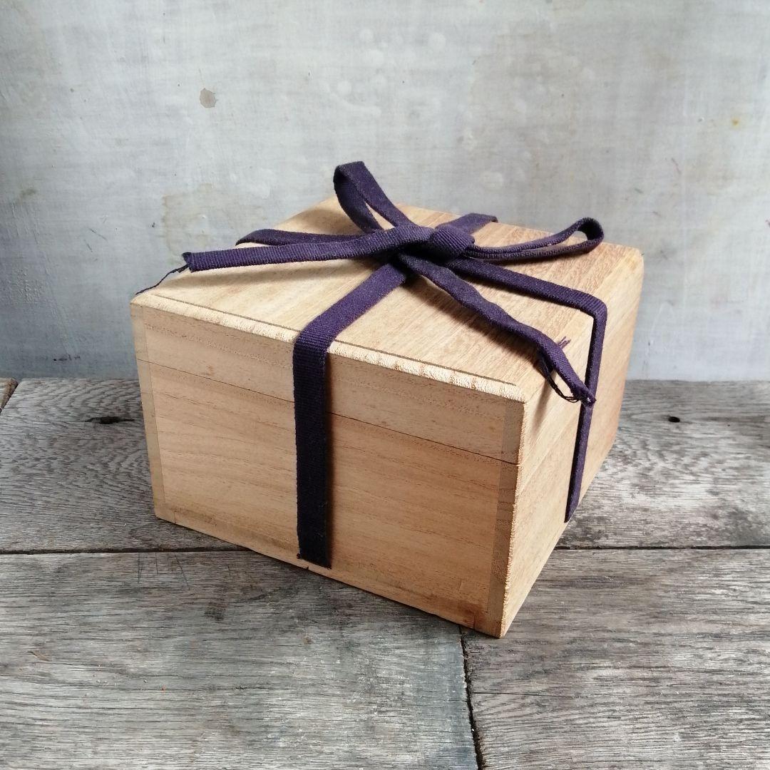 古伊万里　染付色絵蓋付茶碗　江戸中期