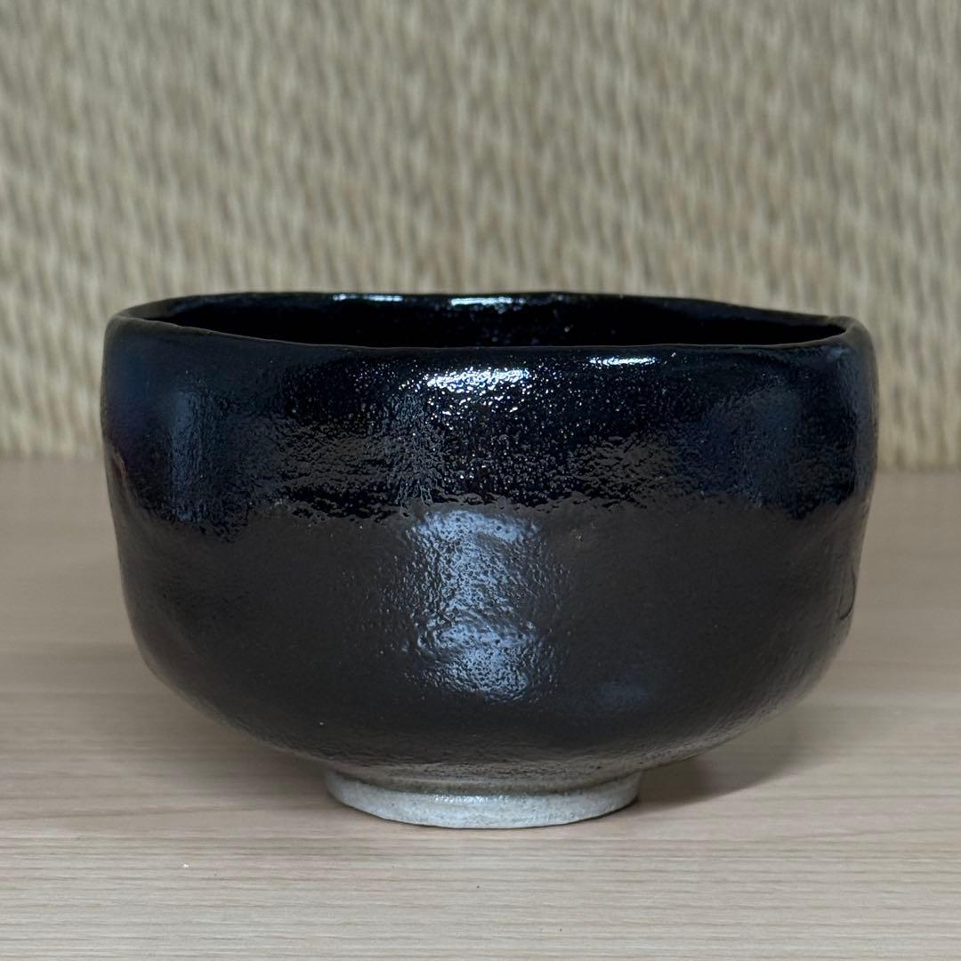 楽焼 服部幸楽 のんこう 千鳥写 黒楽 茶碗 茶道具 共箱 大徳