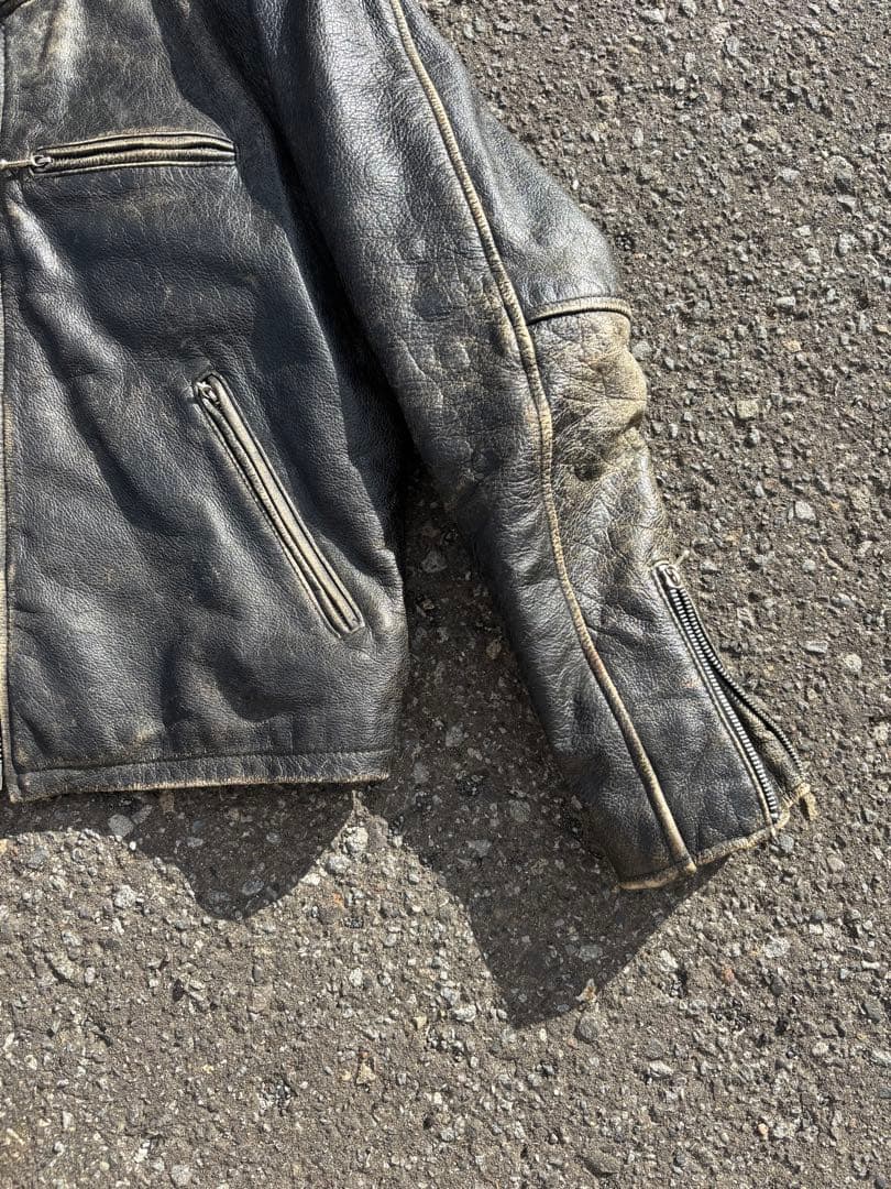 FOORSTEP ライダース 革ジャン 牛革 エイジング ヴィンテージ Lサイズ