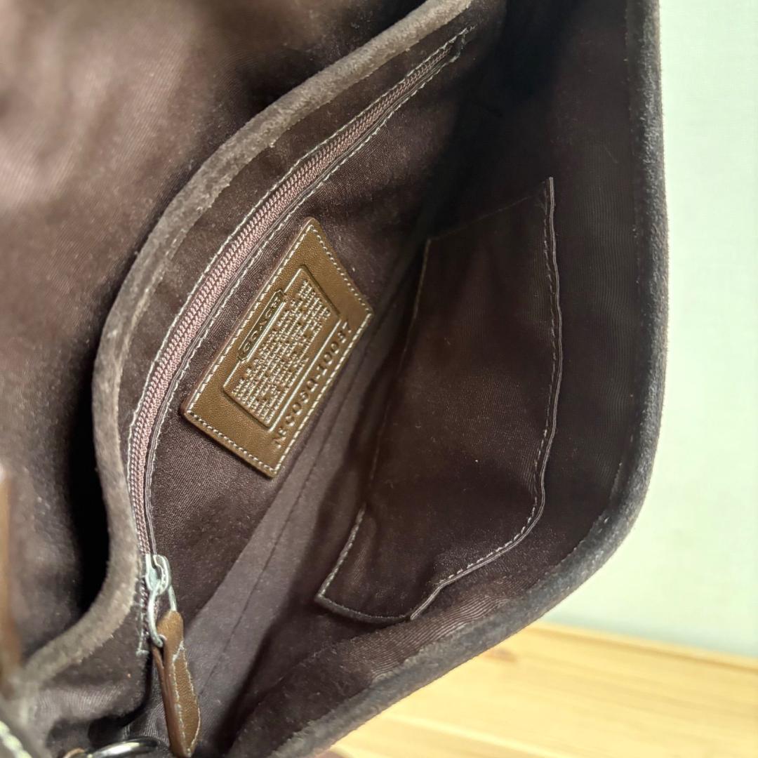 バッグ Coach Soho Suede Patchwork Python Bag