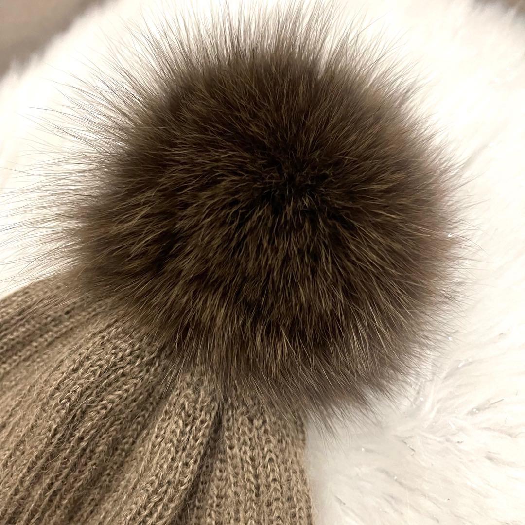 ca4la カシラ ニット帽 EX PLATINA FOX5 ファーニット