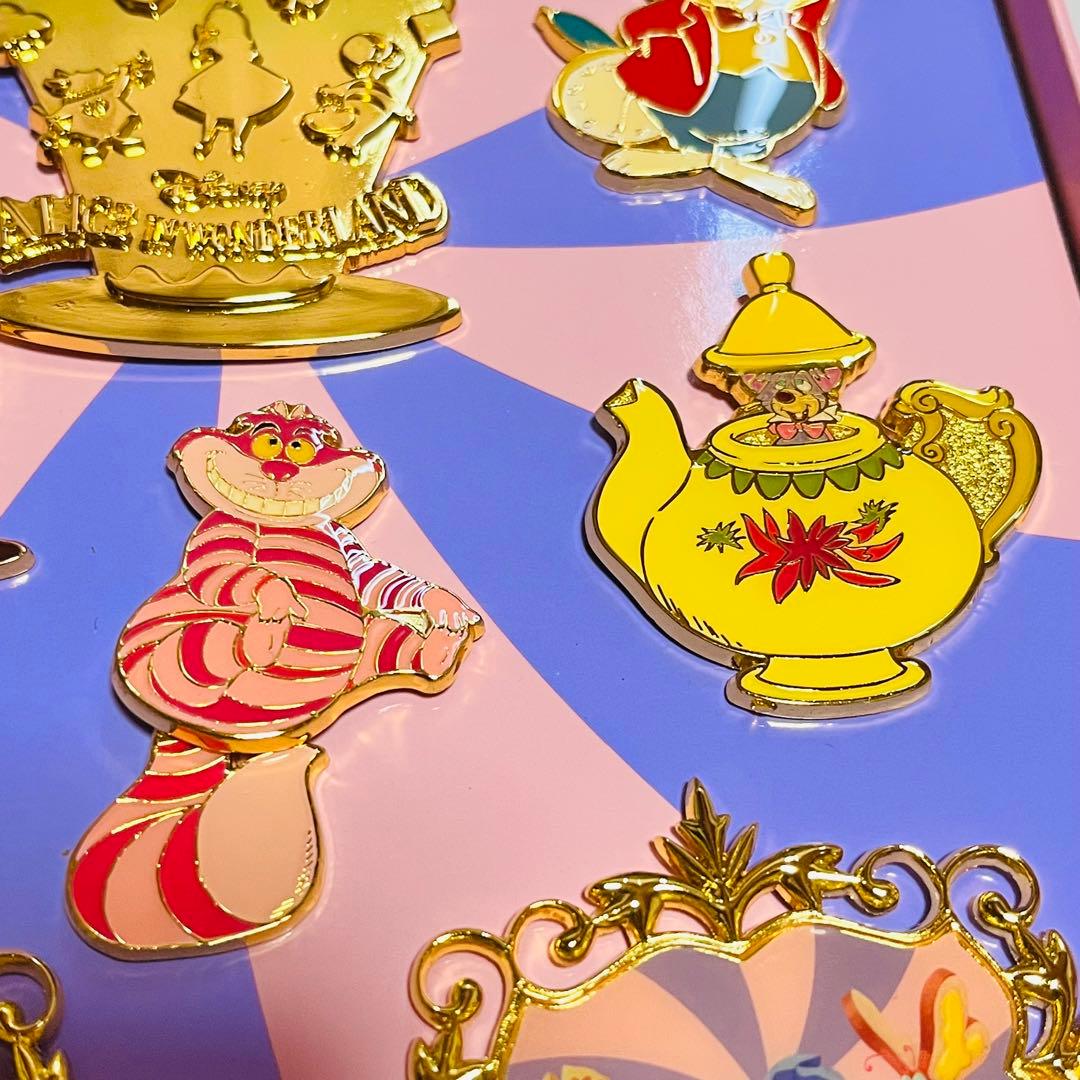 ディズニーストア 不思議の国のアリス 70周年 ピンバッジセット