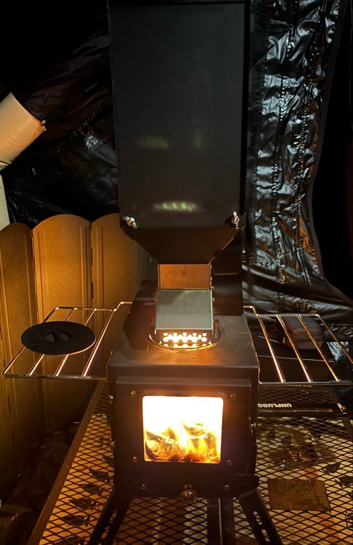 SENQI ペレット薪ストーブ　二回使用　ブラック