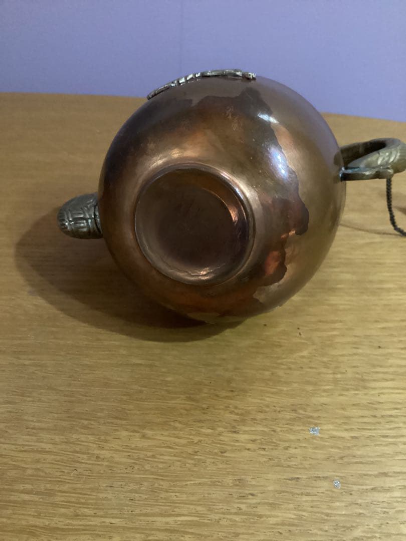 ビィンテージ　水差し　ティーポット　銅　真鍮