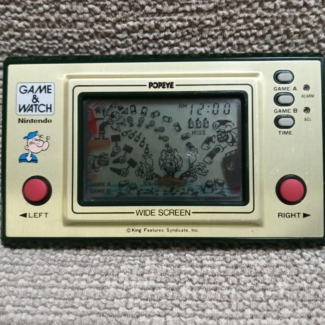ポパイ 任天堂 ゲームウォッチ【電池付】 - メルカリ