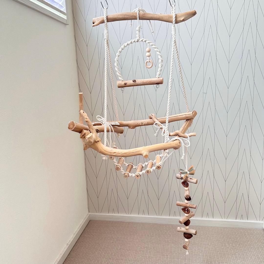 バードアスレチック バードジム バードトイ 止まり木 ブランコ 吊り