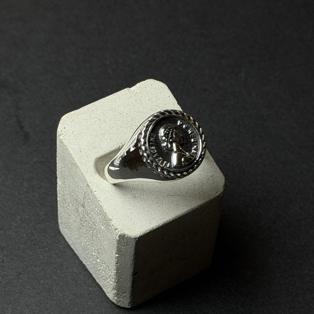 シルバー925 silver エリザベス女王リング/軽研磨仕上げ/21号