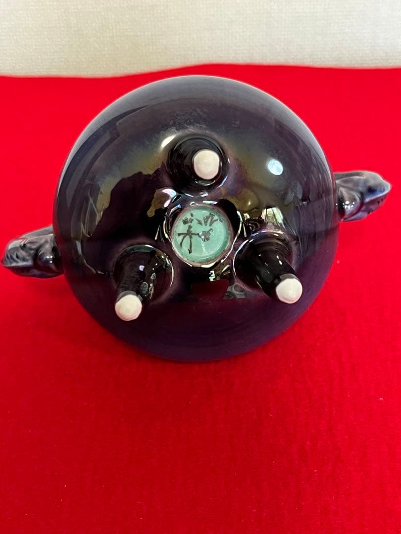 人間国宝 柳雨軒 三代 徳田八十吉(正彦銘) 彩釉 香炉 管理T212