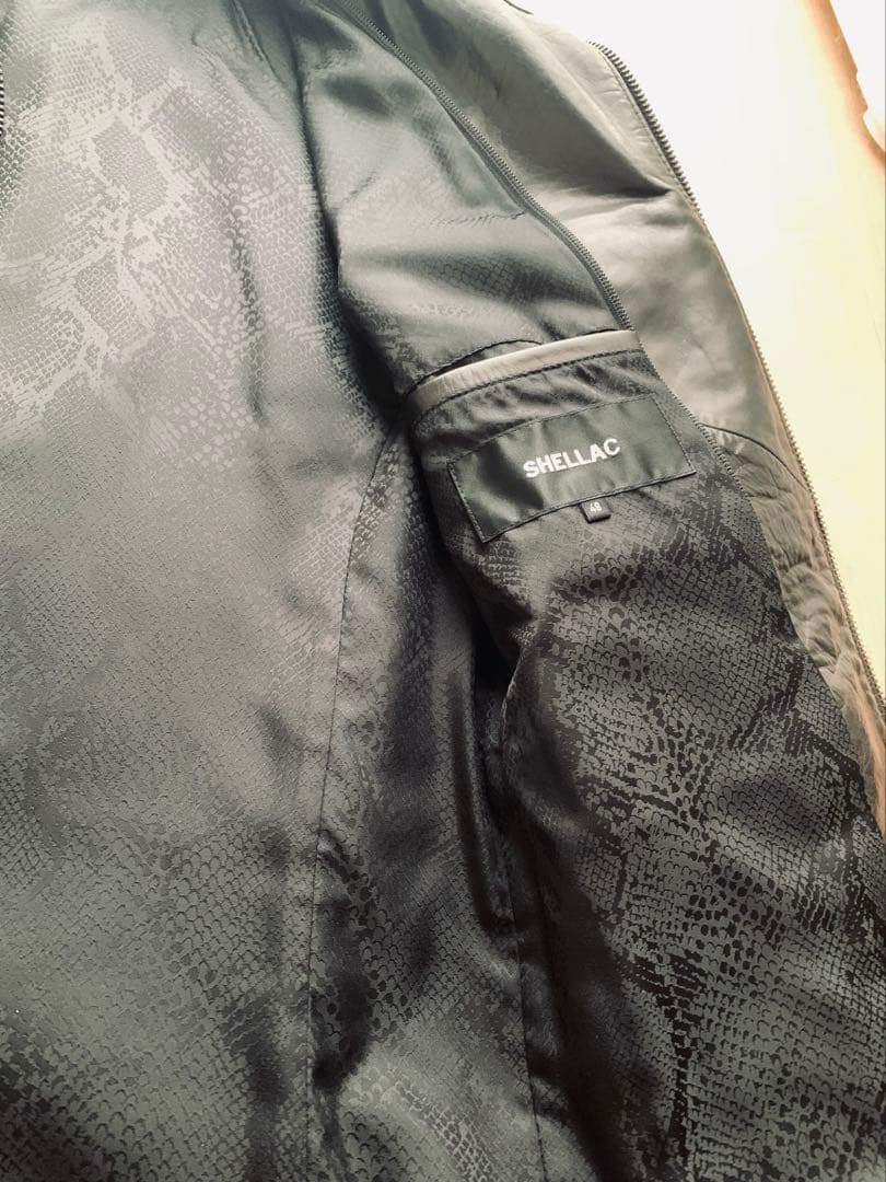 シェラック！展示会オーダー限定ライダース！裏地パイソン高級キュプラ