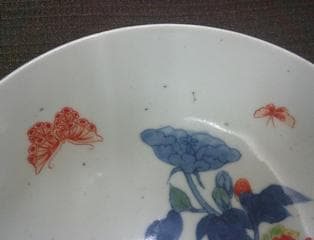 インテリア！【鍋島皿 花鳥文色絵皿 観賞 骨董木箱・k42 】陶磁器 鉢