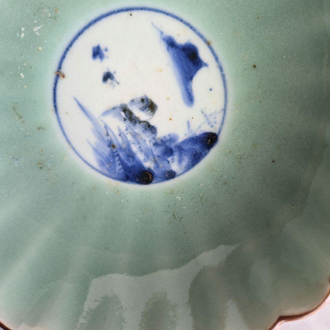 古伊万里 染付 大向付 江戸時代 骨董 金直し 金継ぎ アンティーク 陶磁器