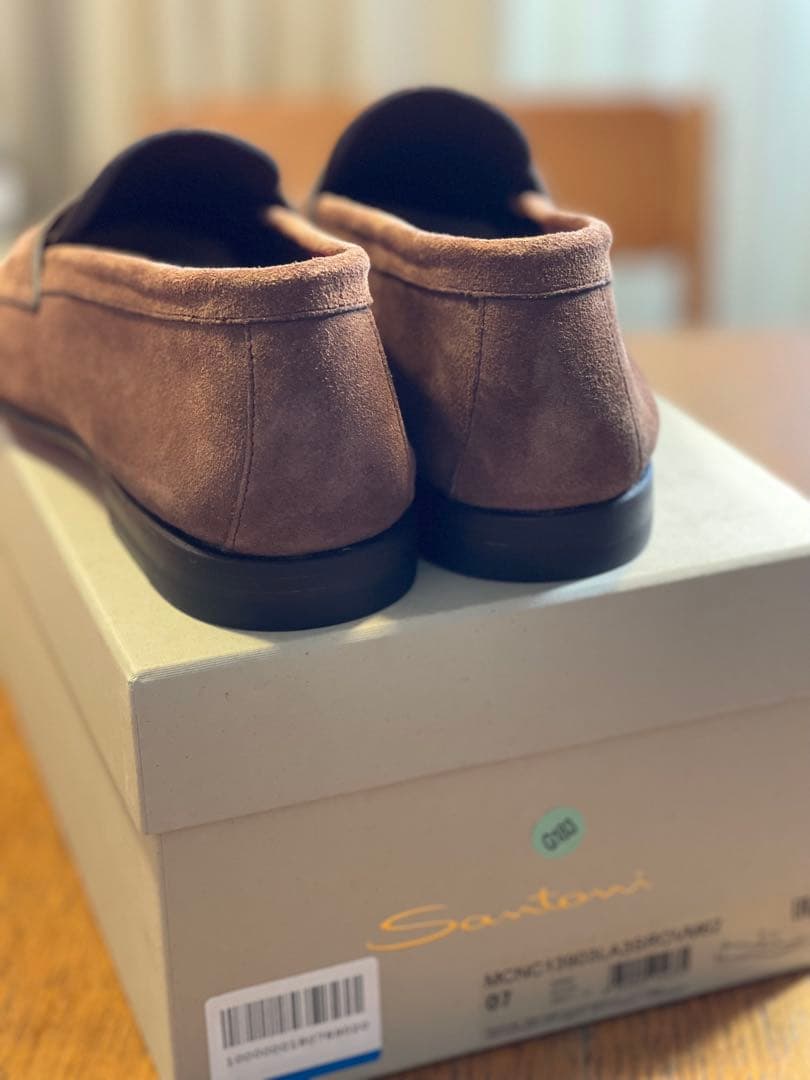 新品　サントーニ　ブラウン スエード ローファー UK 7 / US 8