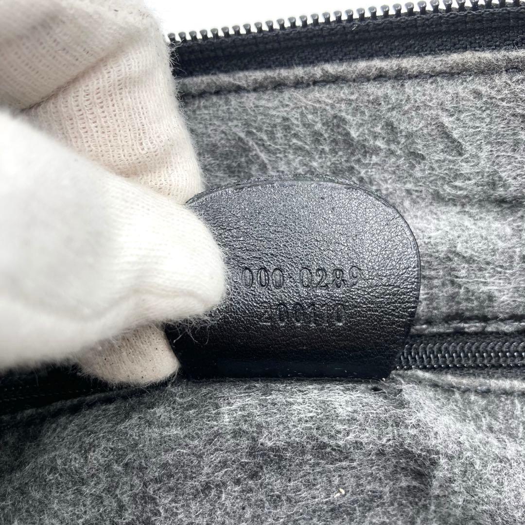 美品✨GUCCI グッチ バンブー 2way ショルダーバッグ レザー ブラック