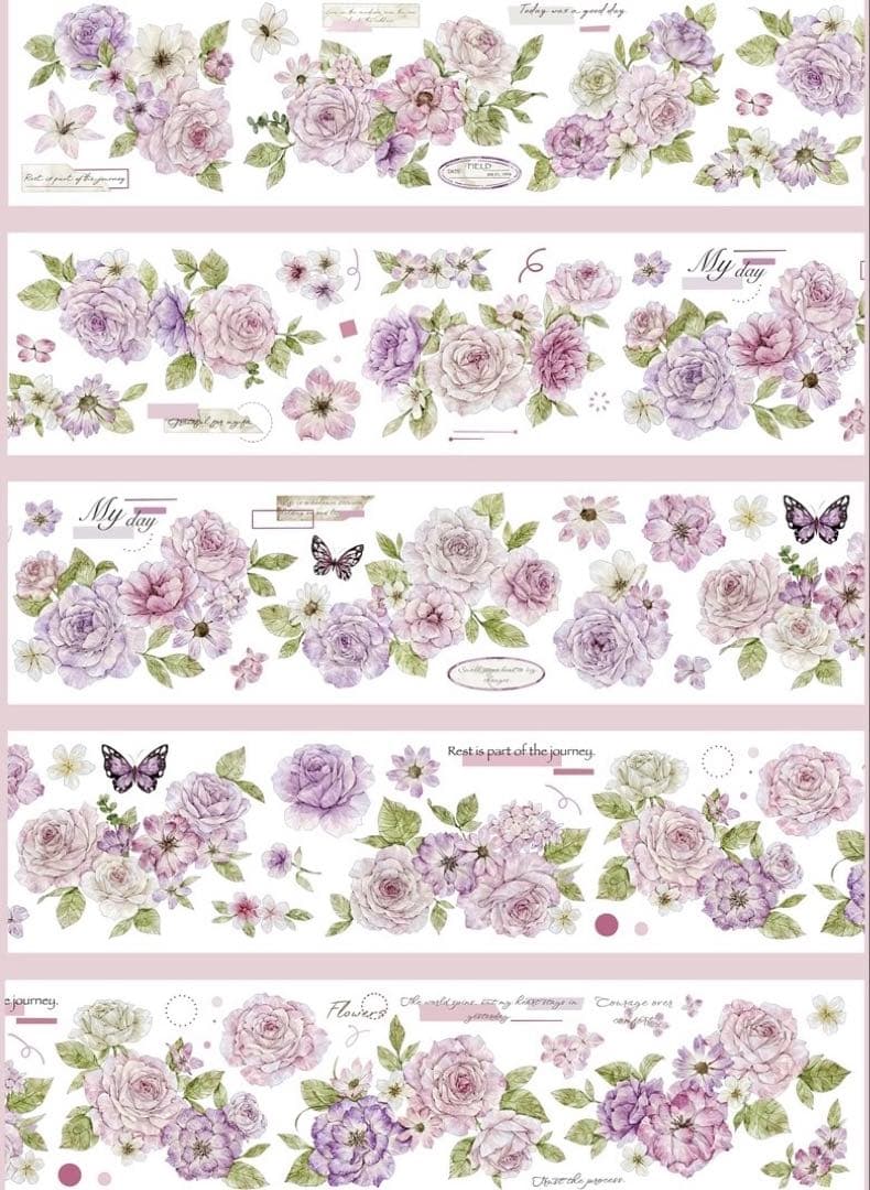 如你所愿文创《云汀花事》海外マスキングテープ　マステ 【2626】