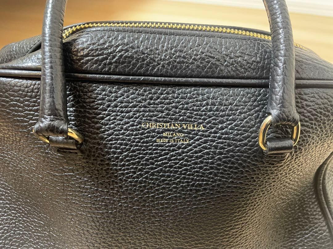 christian villaクリスチャンヴィラ ボストンバッグ ブラック