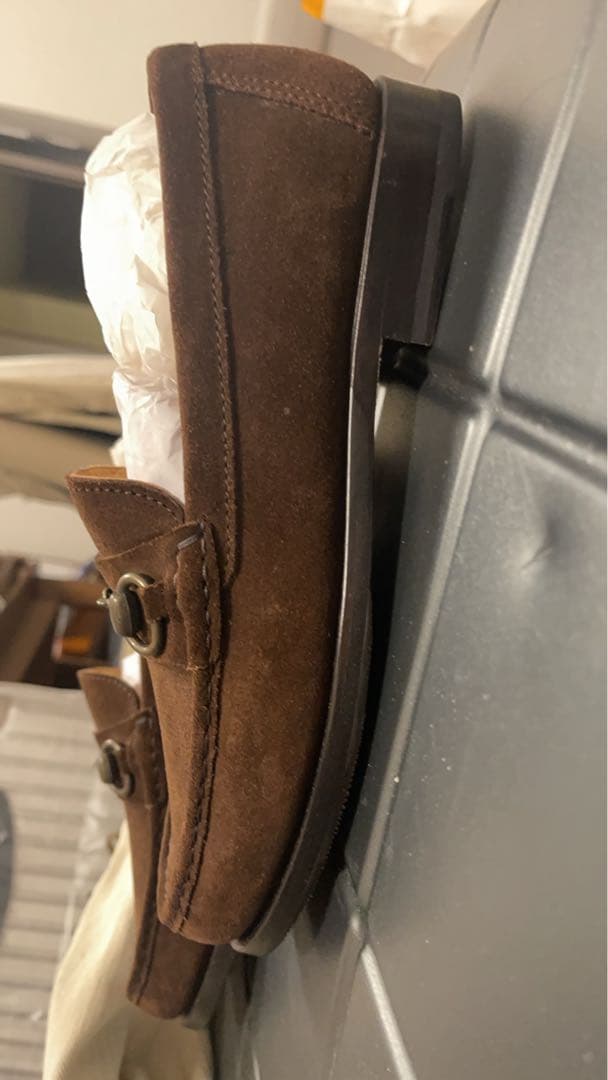 CARMINA ブラウン スエード モカシン 6H