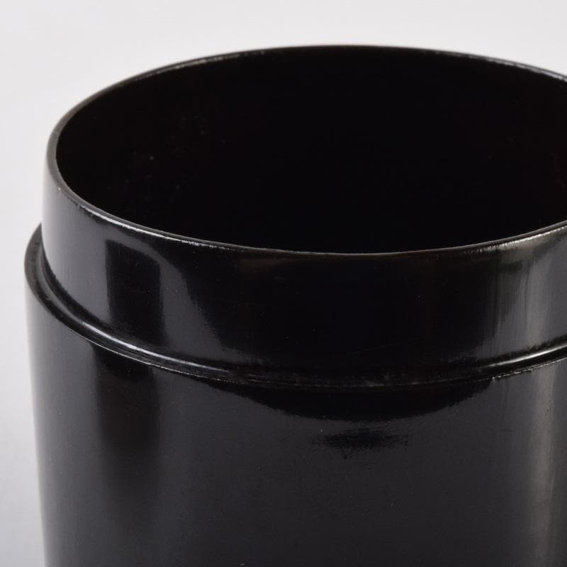 茶道具　山本春正作　黒漆　中棗　共箱　V　7220