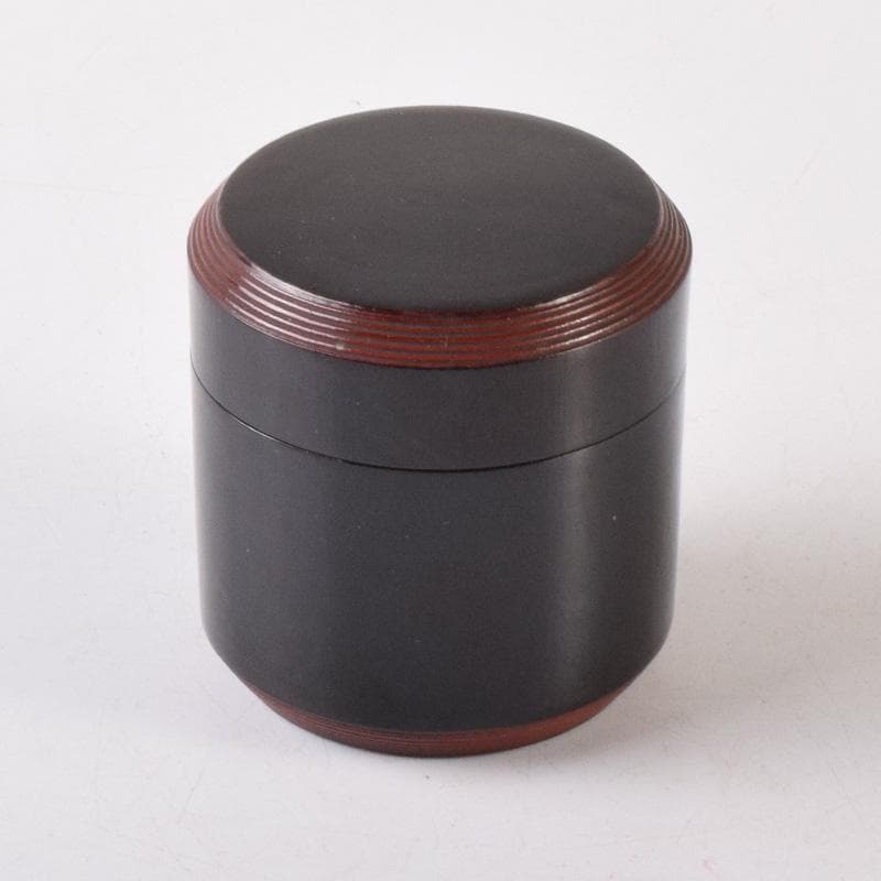 茶道具　山本春正作　黒漆　中棗　共箱　V　7220