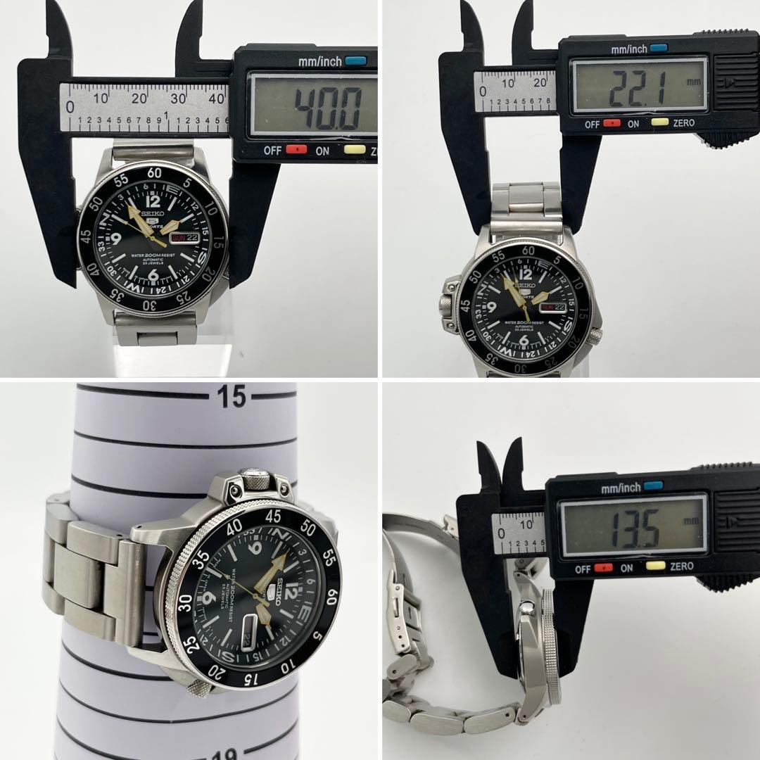 稼動 SEIKO 5スポーツ ブラックアトラス 自動巻き SKZ211J1
