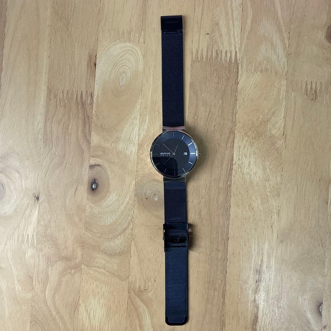 【新春セール】BERING SOLAR ネイビー腕時計